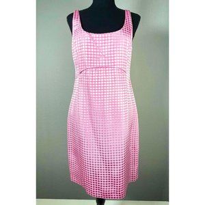 J Crew Pink Sleeveless Dress with silver Polka Dots